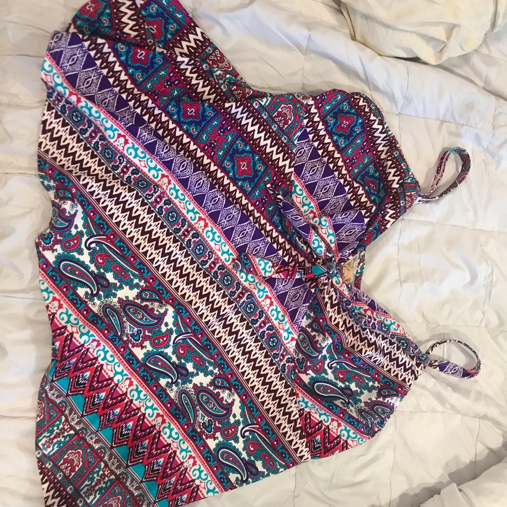 Swimsuits for all tie front underwire tankini